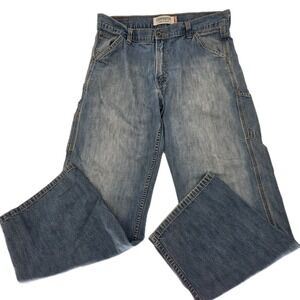 Levi Carpenter Jeans Mens 38x30‎ Blue Loose Straight Denim Y2K Skater Vintage
